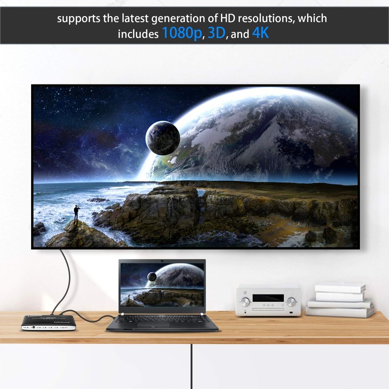 Zettaguard - Conmutador HDMI con control remoto inalámbrico PIP e
