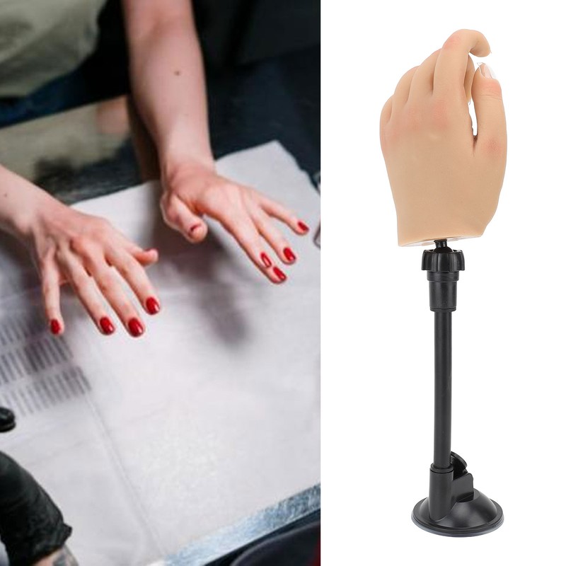 Nail Training Practice Hand Professional Bendable Silicone Female Mannequin Hand