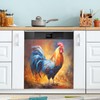 Nander Retro Rooster Dishwasher Magnet Cover 23x26in,Reuseable Refrigerator Magnet Cover