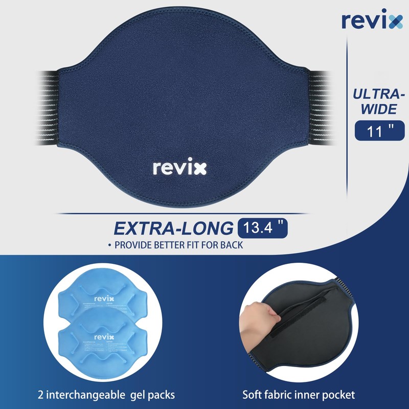 REVIX Extra Large Ice Pack for Back Relief, 2 Pack
