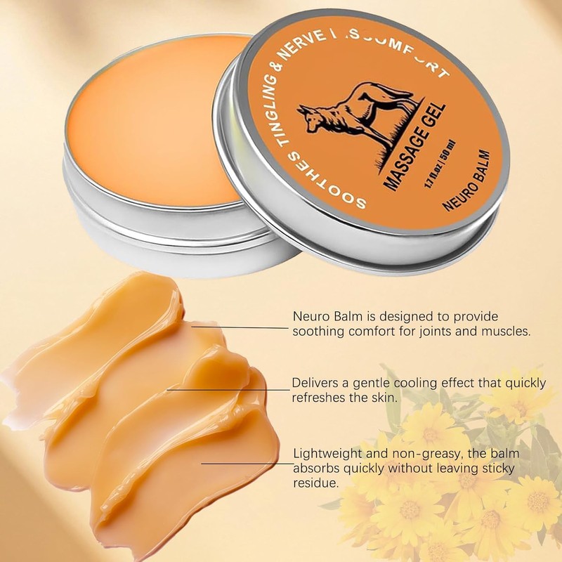 Lmoy 2PCS Therawolf Neuro Balm, Nerve Relief Balm for Neuropathy,