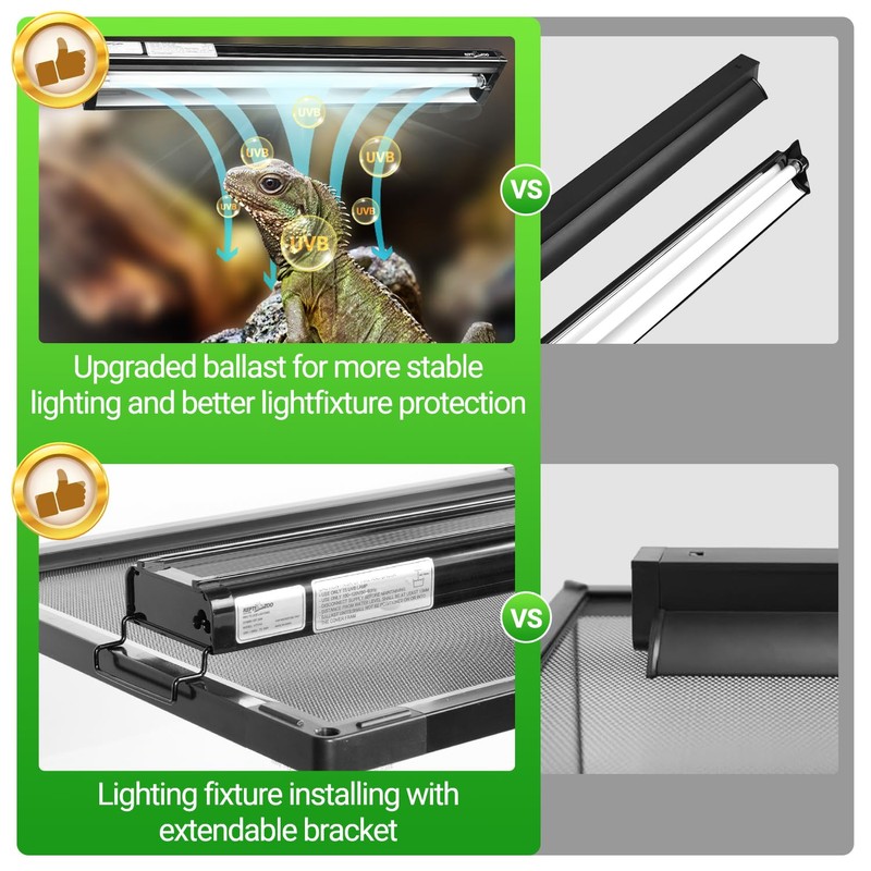 REPTI ZOO UVB Reptile Light, New Version T5 HO UVB