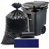Plasticplace 64-65 Gallon Black Trash Bags, Heavy Duty Toter Can