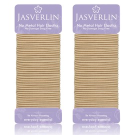 JASVERLIN 2 mm Light Blonde Rubber Bands Hair Bobbles Thin Ponytail Holder Hair Bobbles for Women Girls Children Fine to Medium Texture No Pull Damage Free Stretchy Accessories 80 Pieces