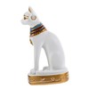 CIYODO Reversible Resin Cat Statue Egyptian Cat Decor Cat Desktop