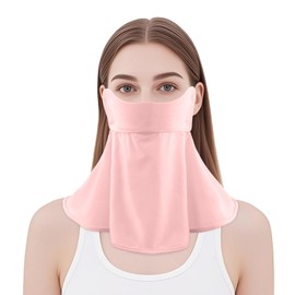 AIWUFLY UV Face Mask Sun Protection for Men and Women Breathable Neck Gaiter Face Scarf UV Protection for Outdoor Sports Hiking Cycling Scarf Bandana (Pink)