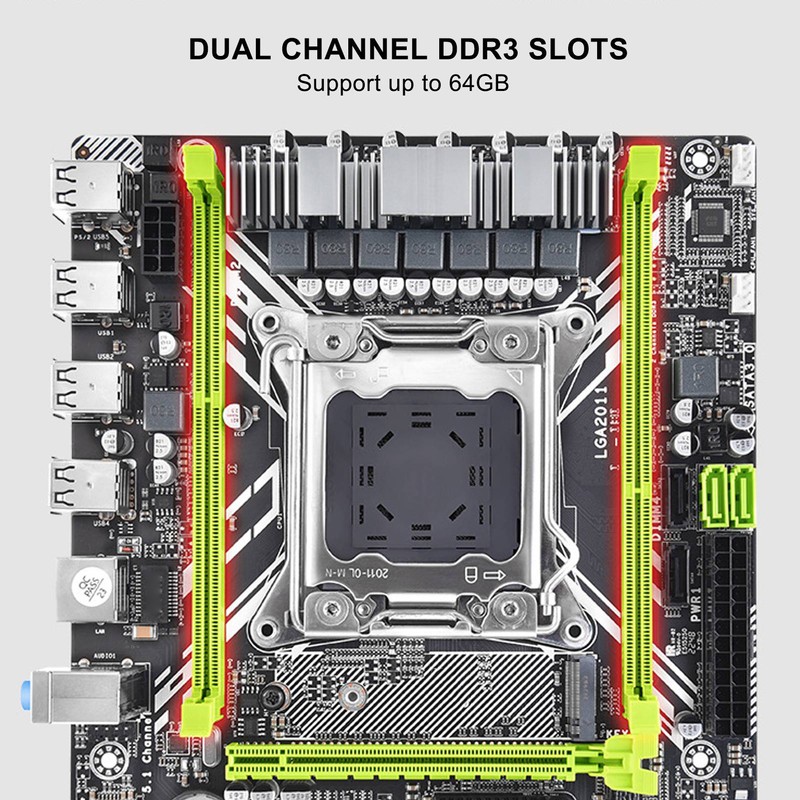 X79D 2.0 Computer Motherboard LGA2011 M.2 NVM Micro ATX Gaming