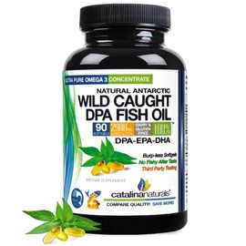 Wild Caught Omega-3 DPA Fish Oil - 2900 mg with More DPA, EPA & DHA - 90 SoftGels – Triple Strength Burp-Free