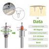 Bestgle 5 Pcs Countersink Drill Bit Set with Depth Stop,