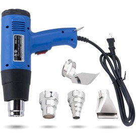 Industrial Heat Gun 2000W, Hot Air Gun for Crafts, Heavy Duty Heat Gun, 140℉~1112℉ Dual -Temperature Settings, Overload Protection, 4 Nozzle Attachments for Shrinking PVC, Removing Paint, Bending Pipe