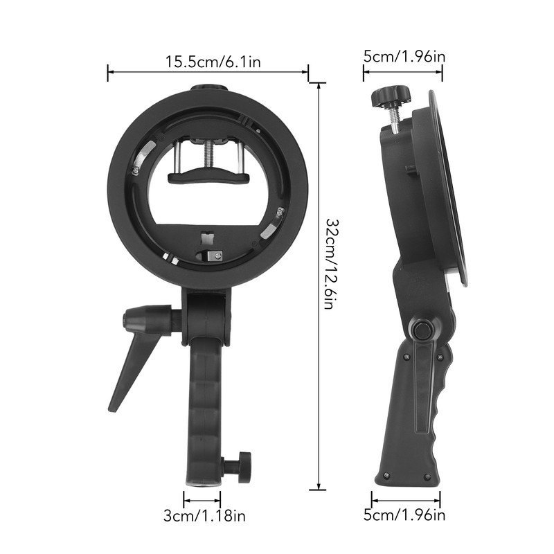 Handheld Grip S Type Bracket Holder for Speedlite Flash Snoot