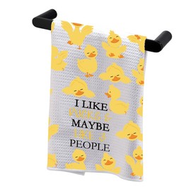 PLITI Duck Kitchen Towel Duck Gifts for Duck Lovers Gifts I Like Ducks And Maybe Like 3 People Animal Lovers Farm Lover Gift (I Like Ducks TWU)