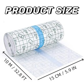 ANAMPION Anampion Tattoo Aftercare Bandage - Waterproof Second Skin Cover for Swimming & Skin Protection (15cm x 10m, Plastic)