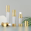 UPSTORE 4Pcs 30ml/1oz Empty Plastic Airless Pump Bottle Refillable Vacuum
