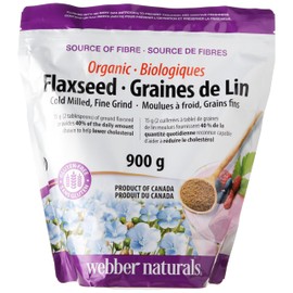 Webber Naturals Webber Naturals Cold Milled Ground Flaxseed - Certified Organic -900g (Econo Pack)