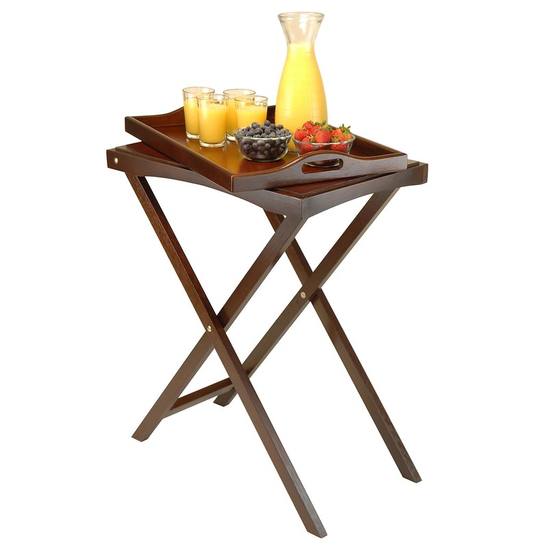 Winsome 94422 Folding Butler Tray Table, Antique Walnut