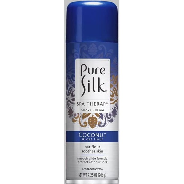 Pure Silk Rich & Luxurious Shave Cream for Women, Coconut & Oat Flour, 8 fl oz - 2pc