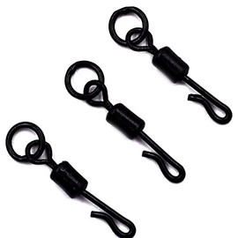 PHECDA PROFLY 50/100pcs Carp Fishing Swivel with Ring Quick Change Rolling Swivel with Welded Ring (Small (7#)-100pcs)