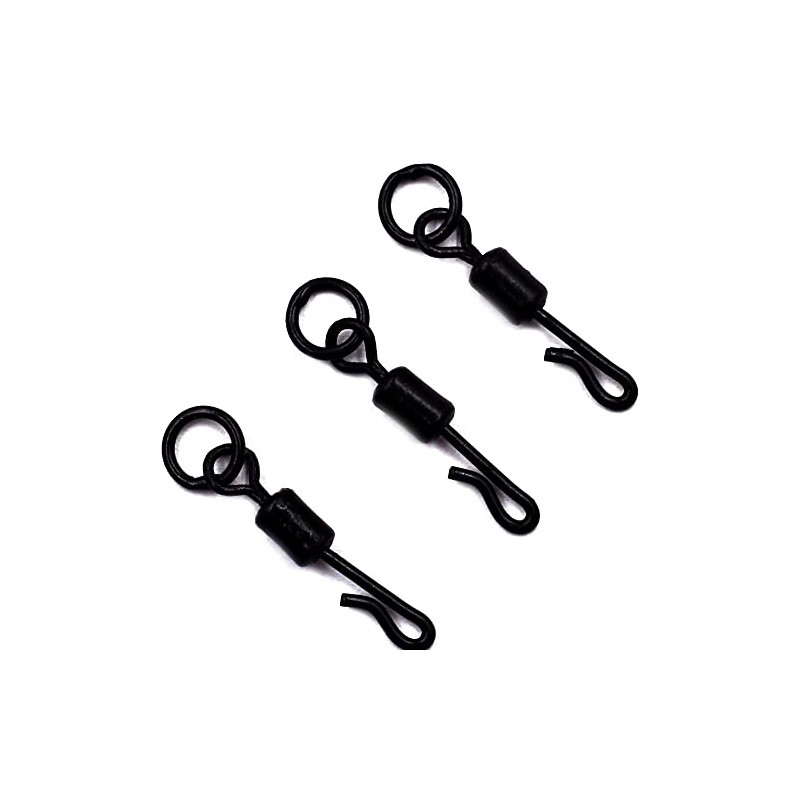 PHECDA PROFLY 50/100pcs Carp Fishing Swivel with Ring Quick Change