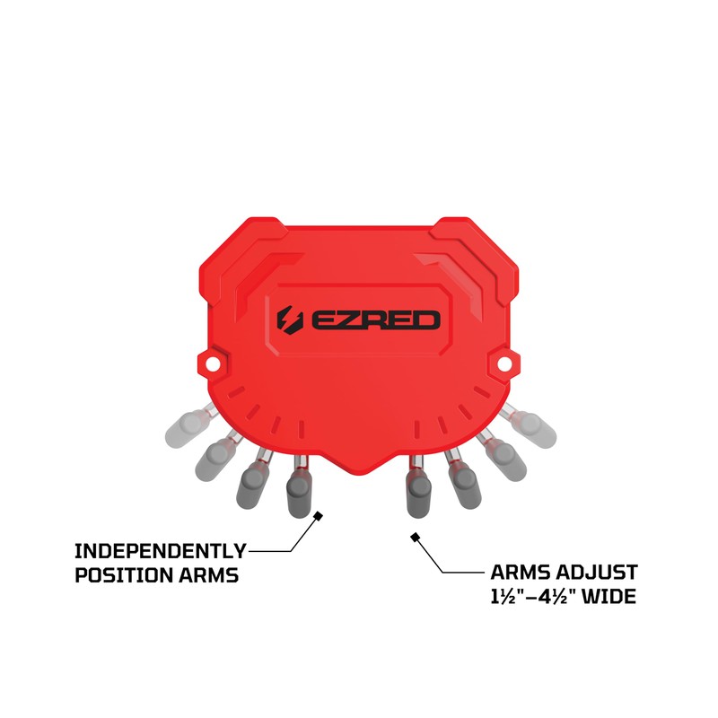 EZRED Magnetic Adjustable Tool Holder, With Adjustable Arms, Red