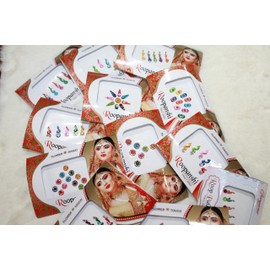 GRI9 12 Combo Bindi Packs All in One- Multicolored Face Jewels Bindi Stickers Indian Forehead Tika