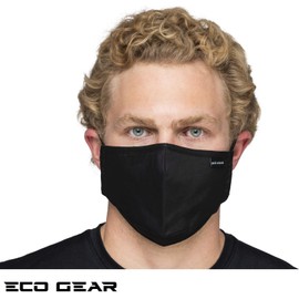 ECO-GEAR Anti Pollution Face Mask Particulate Respirator| Mask for Dust, Exhaust Gas, Smoke, Smog, Pollen and Fumes | Unisex Military Grade Washable Mouth Mask