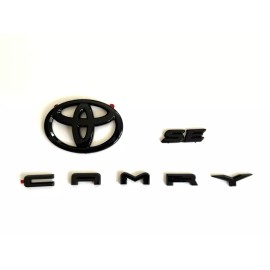 Toyota NEW 3PS 2018-2024 TOYOTA CAMRY SE Matte Black EMBLEM OVERLAY KIT  PT948-03191-02