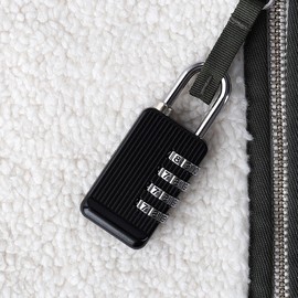 4-Digit Black Combination Dial Padlock for Lockers 4-Digit Black Combination Padlock 3ea