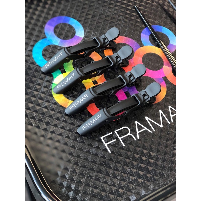 Framar Gator Grips Black Styling Hair Clips - Professional Black