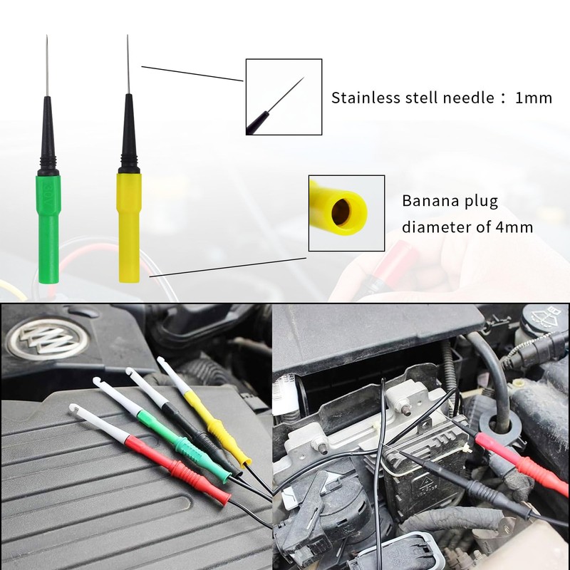 Back Test Probe Kit, Backprobing, Diagnostictesting,Electrical Troubleshooting Automotive Test Lead