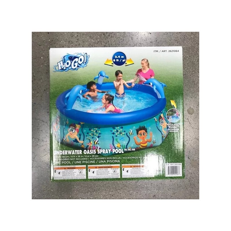 Bestway H2OGO Underwater Oasis Spray Pool 3 Dolphins w/ 1