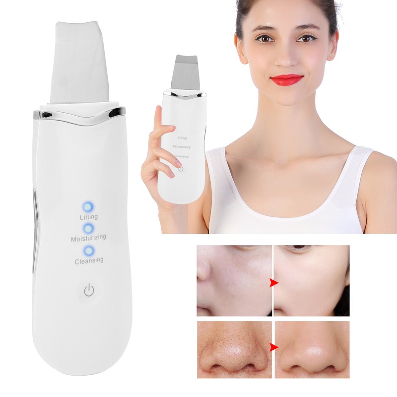 Rechargeable Ultrasonic Skin Scrubber Blackhead Removal Face Pore Cleaner Machine