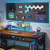 Peg Board with RGB+IC LED Strip Lights,2PCS Metal Pegboard Panels,Heavy
