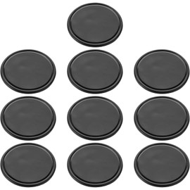 Abaodam 10 Piezas Almohadillas Adhesivas Antideslizantes para Tablero de Auto, tapete Redondo de PU para Celular y Gafas, Resistente y Duradero, Color Negro para Uso en vehículos