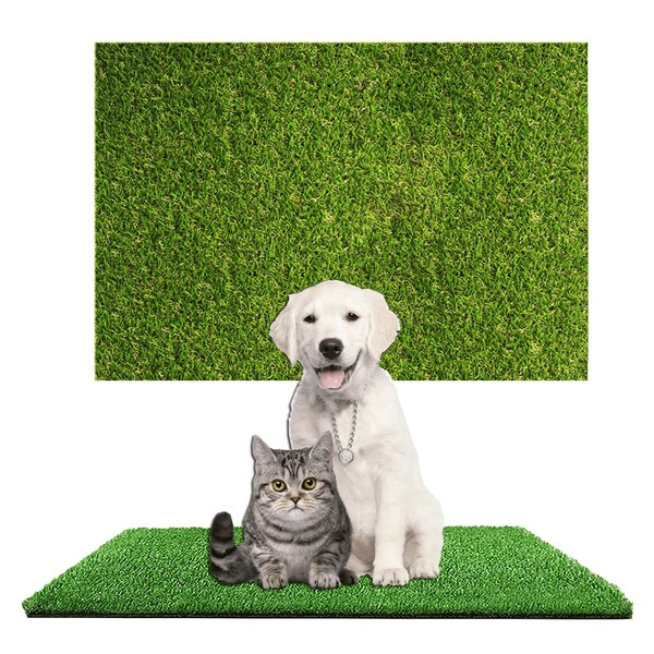Toilettes pour chien - 45 x 60 cm - Gazon artificiel - Toilettes pour petits chiens - Réutilisables - Lavables - Tapis d'entraînement pour la maison, le balcon, la pelouse