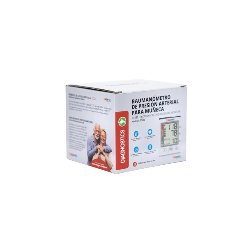 Baumanómetro digital de muñeca - Apagado automático, incluye estuche