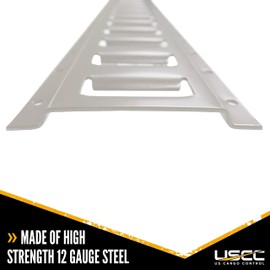 US Cargo Control E Track, Made in USA, 12 Gauge Steel 8 FT Painted E Track Rail (2 Pack) Horizontal ETrack Rails for Trailers, Garages, Cargo Vans, 6,000 Pounds Break Strength Per E-Track Slot