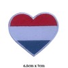 Bebuz Netherlands Embroidered Heart Flag Iron On Sew On National