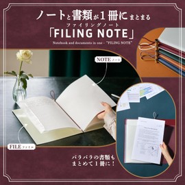 King Jim 9913-NV Notebook, Filing Notebook, A5, Navy, Compatible with A4 Paper