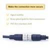 M12 4 Pins Male Connector Cable, Waterproof IP67 Solder Locking