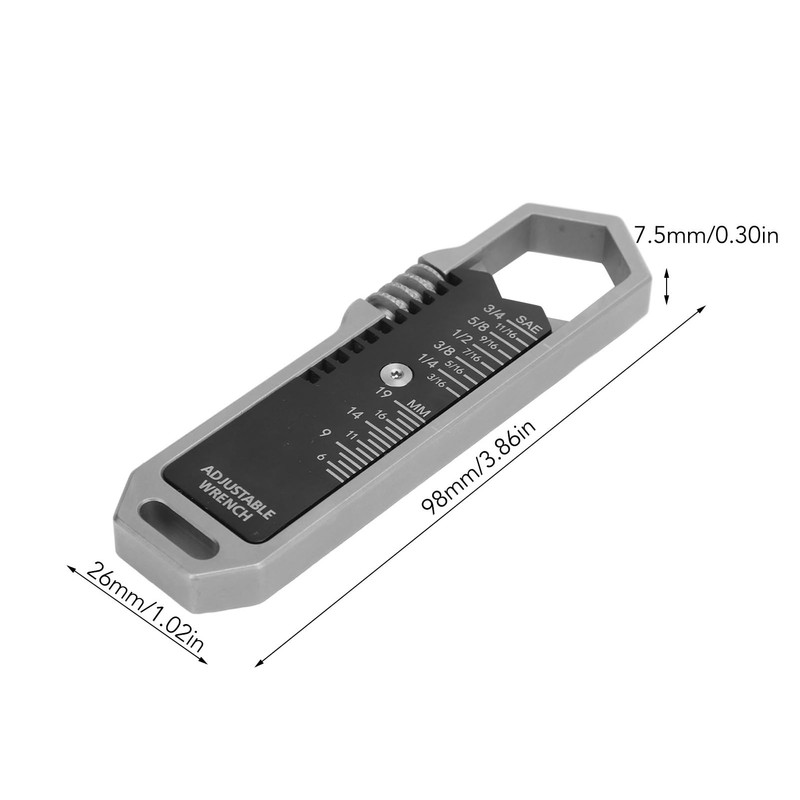 Llave Ajustable Llave EDC, Llave Universal con Mecanismo de Ajuste