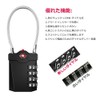 TSA Lock, Padlock, Four-Digit Dial Lock, Cable Type, For Travel,