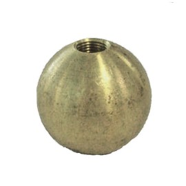 1 1/4"  UNFINISHED BRASS BALL WITH 3/8" THREADED HOLE   TV-371