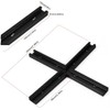 Iverntech 16 Pieces Black T Rail Intersection Set with Wood