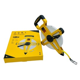 i-PLUS 3x Tape Measure 328.4 ft (100 m) Width 0.6 inch (15 mm) 3x Speed Tape Measure 3x Convex Work Tool 3X Million (Double Sides) Repair Surveying Scale Common Tape Speed Tough Reel Fast Winding Tape