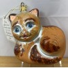 Laved NWT Vintage Laved Italian Glass Hand Painted Cat/Kitten Ornament