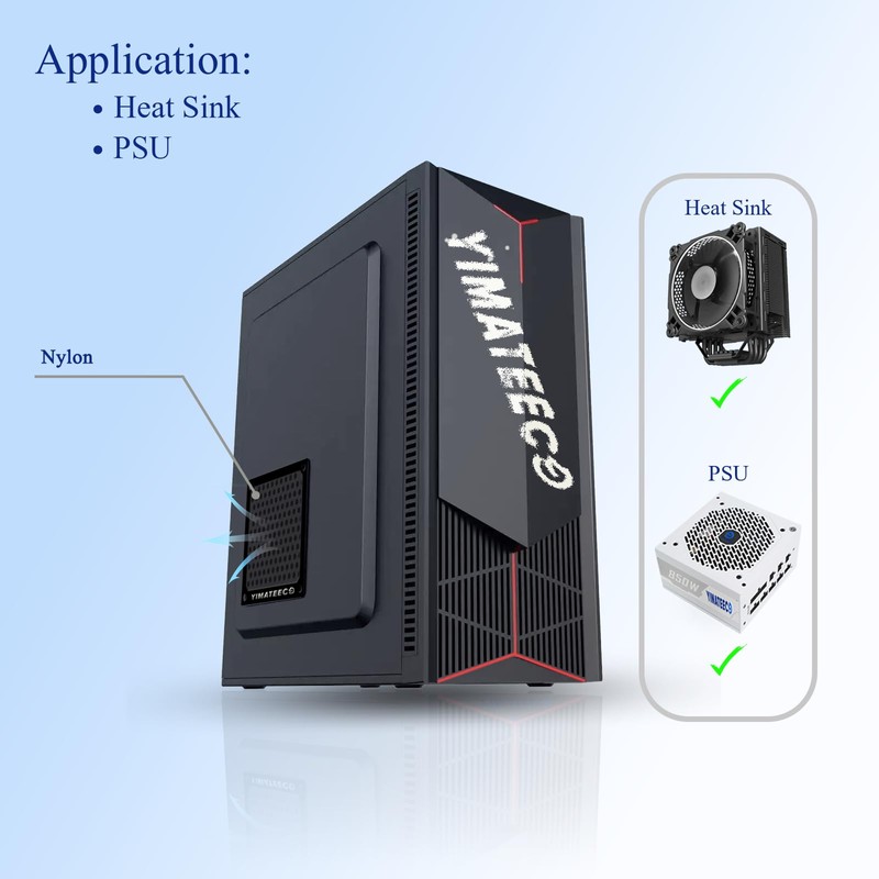 YIMATEECO 140 mm Fan Covers, PC Dust Filter with Magnetic