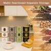 LENAK Tea Coffee Sugar Canister Set, Stackable Airtight Food Storage,