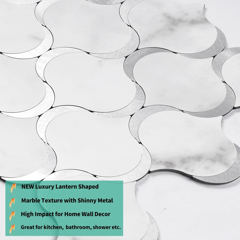 OYASIMI 10 Sheet Arabesque Peel and Stick Backsplash Tile, Stick