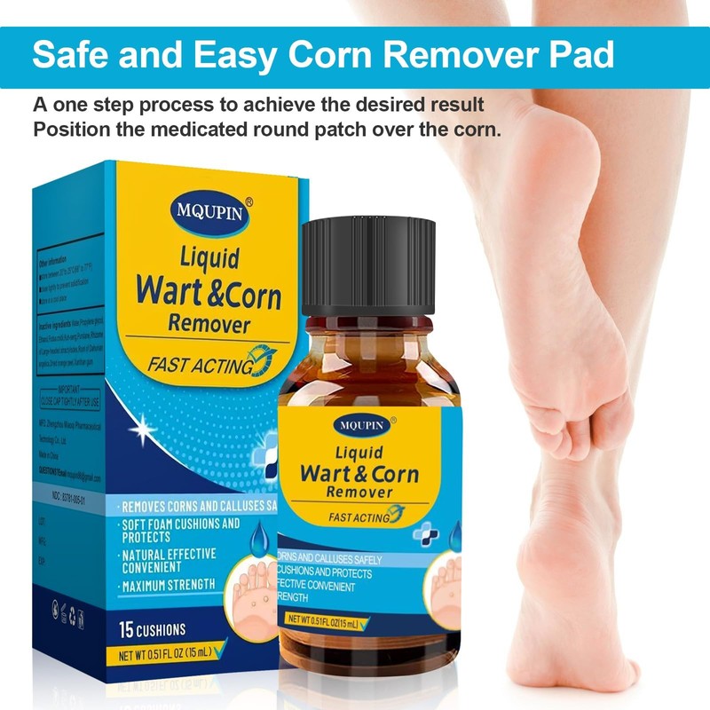 MQUPIN Corn Removers for Toes，Extra Strength Corn & Callus Remover